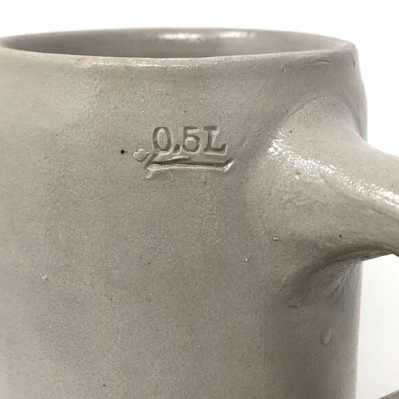 Salt Glazed Wurzburger Hofbrau 0.5L Beer Stein VTG Tankard Made in Germany 5” - Picture 4 of 10